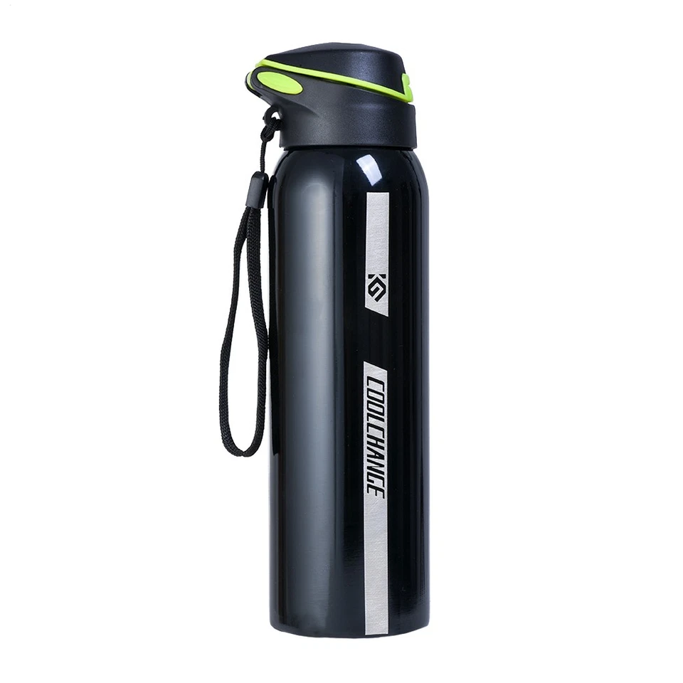 Taza térmica para bicicleta de montaña 500 ml acero inoxidable camping deportes botella de agua Foto 1 de 4
