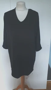Kim & Co Soft Touch Dolman Sleeve V Neck Tunic black new tags size XS bx4 - Picture 1 of 4