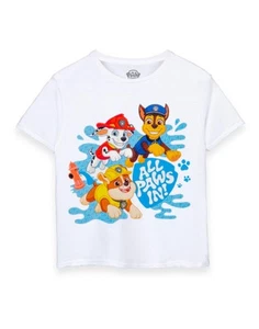 Camiseta Paw Patrol Blanca Todas las Patas Manga Corta Unisex Niños - Imagen 1 de 9
