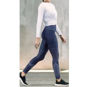 SPANX Look At Me Now Seamless Moto Leggings Indigo LARGE - Picture 1 of 5