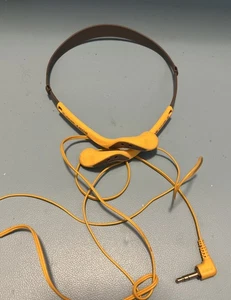 Vintage Sony Sports MDR-W14 Walkman Headphones Lightweight Head Phones Yellow - Picture 1 of 7