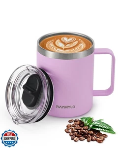 RAYMYLO Thermo Kaffeebecher 12 Unzen, Dreiwandiger Edelstahl Kaffeebecher Wi - Bild 1 von 5