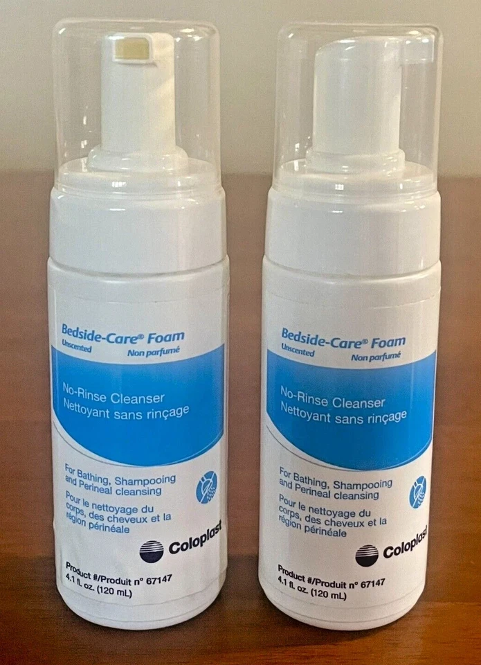Lote de 2 champú limpiador de espuma sin enjuague Coloplast Bedside-Care 4,1 oz Foto 1 de 1