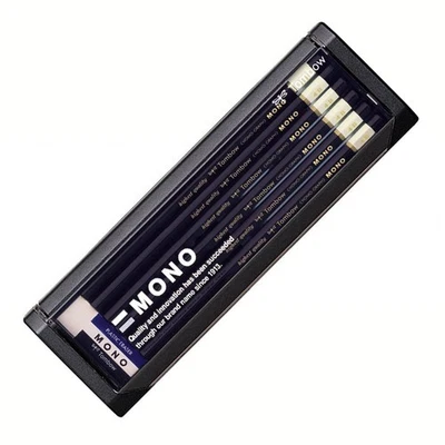 Tombow Japan MONO-4B 12peice High Quality Pencil Drafting Drawing w/Eraser - Image 1 of 4