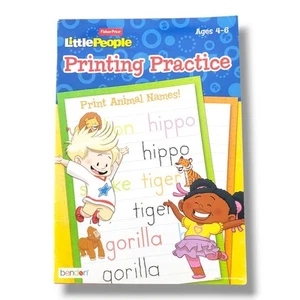 Fisher Price Little People PRINTING PRACTICE Animal Names 4-6 2017 32 pg Unused - Picture 1 of 1