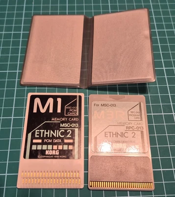 Korg M1 MSC-013/RPC-013 ETHNIC2 Program Card und Memory Card im Etui - Bild 1 von 3