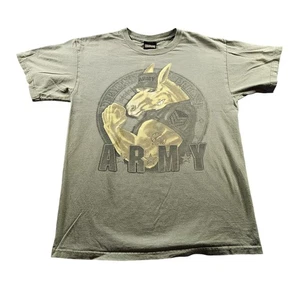 US Army Shirt Herren Medium olivgrün Pantolette Maskottchen Grafik Military Tee T-Shirt - Bild 1 von 8
