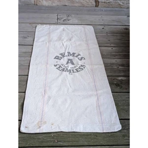 Vintage 1916 Bemis ‘A’ Extra Heavy Seamless Feed Sack Cotton Grain Seed Bag - Picture 1 of 3