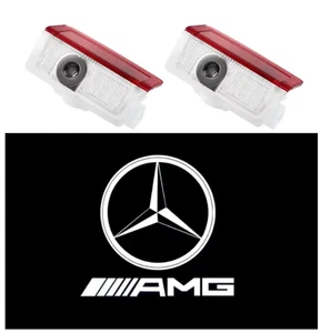 2x Luz LED de Puerta de Coche 3D Logo Proyector para Mercedes Benz emblema + AMG - Imagen 1 de 4