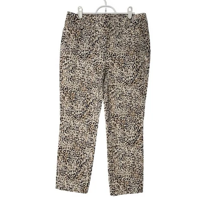 Chicos Sz 1R Cheetah Print Crop Pants Women’s US 8R 32x25 Pull On Stretch - Image 1 of 4