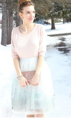 Falda de tul grande azul castillo cenicienta Lauren Conrad Disney para mujer Foto 1 de 4