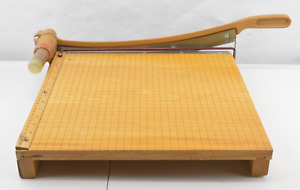 Vintage Ingento #1142 15" Maple Wood Guillotine Paper Cutter Trimmer 1997