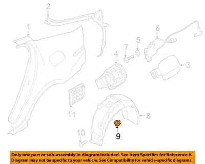 NUEVO OEM KIA 18-20 K900 Cuarto Panel-Casa de ruedas Tuercas de revestimiento derecha 2 piezas 8414526001 Foto 1 de 4