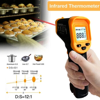 Digital Thermometer Infrared Gun IR Laser LCD Temperature Non-Contact Car Probe - Image 1 of 4