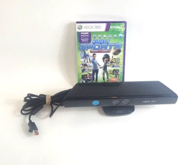 Microsoft Kinect Sensor for XBox 360 with Game Kinect Sports 2 Bar Model 1414 - Image 1 of 4