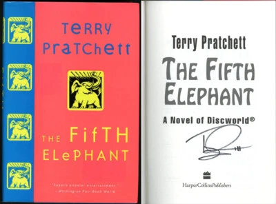 Terry Pratchett SIGNED The Fifth Elephant HC 1st Ed Pr PSA AUTOGRAPHED Discworld - Image 1 of 4
