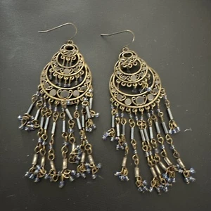 Pendientes vintage de 3 niveles - Imagen 1 de 3