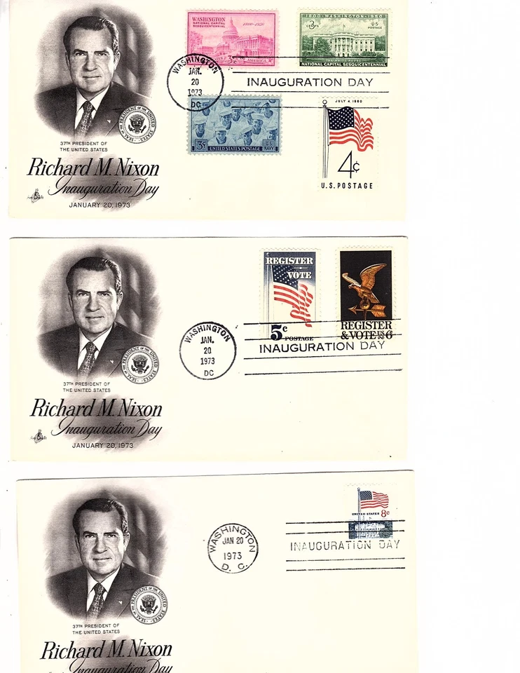 us stamp covers inauguration day covers Richard Nixon 17 assorted cv $136.00 G5 - Image 1 of 1