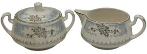 Vintage Homer Laughlin Royal Splendor Creamer & Sugar~ USA~22 Carat Gold~ B1346 - Picture 1 of 9