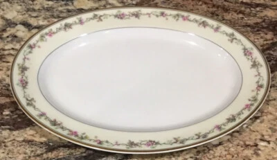 "PLATO FLORAL HAVILAND FRANCE LIMOGES H&CO 1894-1930 EXCELENTE ESTADO 11 3/4"" L" Foto 1 de 4