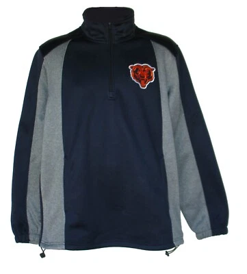 Chicago Bears Para hombres 1/4 Cremallera Pullover Sudadera Chaqueta - Azul Marino Foto 1 de 2