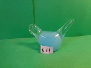 Statuina uccellino in vetro blu/chiaro, alta 2 1/2" (usata/usata in ottime condizioni) - Foto 1 di 8