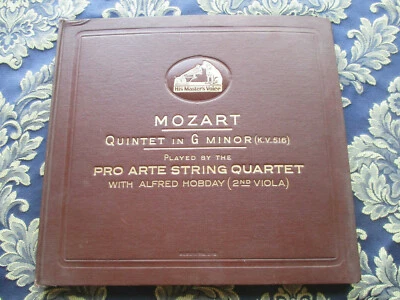 PRO ARTE STRING QUARTET ALFRED HOBDAY MOZART QUINTET X4 HMV 12" 78rpm BOXSET - Image 1 of 4