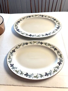 Two Royal Doulton - Burgundy - Oval Platters - 16" & 13" Used once - Picture 1 of 5