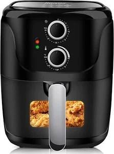 Henwenr 6 Qt Air Fryer Non-Stick Basket with Deluxe Temperature and Time Knob - Picture 1 of 7