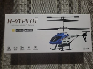 H-41 Pilot Sky Rider Helicopter Drone with Wi-Fi Camera, (DRW241BU) BLUE, New! - Picture 1 of 2