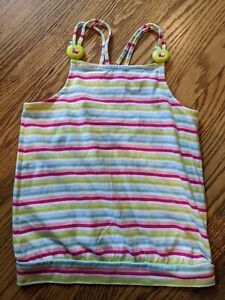 Gymboree Striped Kids Tank Girls Size 9 Candy Apple Halter Shirt Top Strappy 