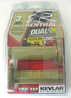 Renthal Half Waffle Dual Compound Grips made with Kevlar EXC YZF RMZ KXF CRF NEW - Image 1 of 3