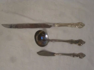 RSVP Indonesia silver plated silver-plated silverware small ladel knife 8" blade - Picture 1 of 6