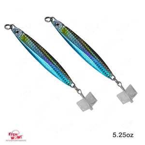 Plantilla vertical de pesca 2 piezas 150 g 5,25 oz francotirador de potro MUSTAD gancho agudo azul plata - Imagen 1 de 7