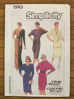 SIMPLICITY PATTERN - 7590 LADIES DRESS TUNIC TOP SKIRT SCARF 12-16 UNCUT - Image 1 of 2