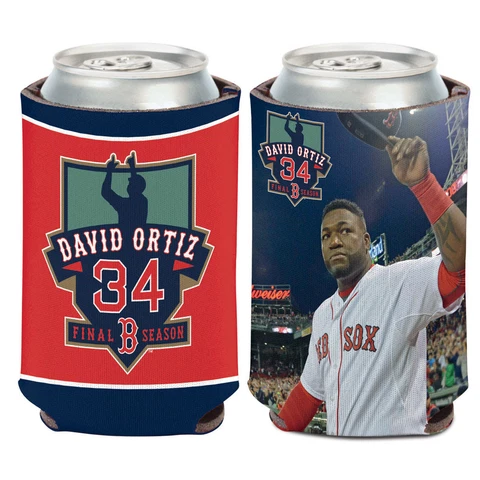 Boston Red David Ortiz Final Season Can Cooler 12 oz. Koozie Cover