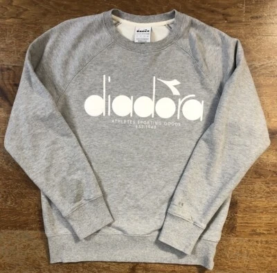 Moletom DIADORA masculino gráfico cinza pequeno - Imagem 1 de 4
