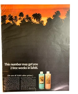 Breck Shampoo Print Ad Feb 1968 McCalls 12inx10in Tahiti - Picture 1 of 1