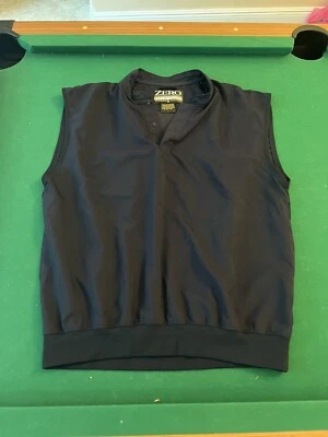 Zero Restriction Golf Vest Mens Large Navy Blue Pullover Quarter Snap Outerwear - Image 1 of 4