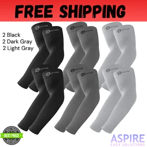 6 Pares De Mangas De Brazo Para Hombres Y Mujeres Proteccion Solar UV Brazos - Picture 1 of 8