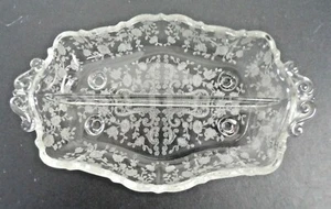 Vintage Fostoria Small Oval 2 Handled Footed Candy Pickle Relish Serving Dish - Picture 1 of 5