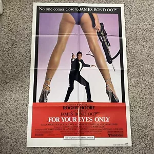 For Your Eyes Only Original James Bond 007 Movie Poster 1-Sheet 41"x27" Vintage - Picture 1 of 15