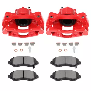 Brake Calipers Front Bracket Ceramic Pads For Jeep Liberty Wrangler Dodge Nitro - Picture 1 of 6