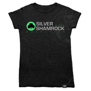 Silver shamrock halloween womens t shirt - Picture 1 of 1