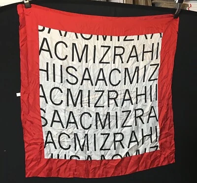 "Bufanda ISAAC MIZRAHI 100 % seda clásica 34"" daños leer descripción" Foto 1 de 4