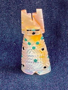 Authentic Zuni Mother of Pearl Corn Maiden Fetish Pin - Picture 1 of 8