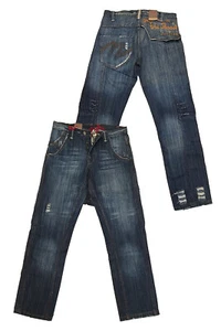 Herren Jeans Denim VINTAGE weites Bein mit Rissen und Stickerei SECHSUNDNEVANT 610 - Bild 1 von 4
