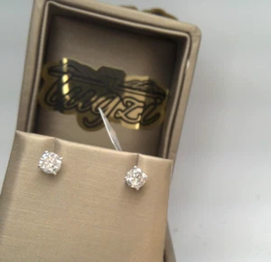 Orecchini a perno con diamanti naturali veri certificati tw 1 ct! Oro bianco massiccio 14 carati - = $ 4999 - Foto 1 di 11