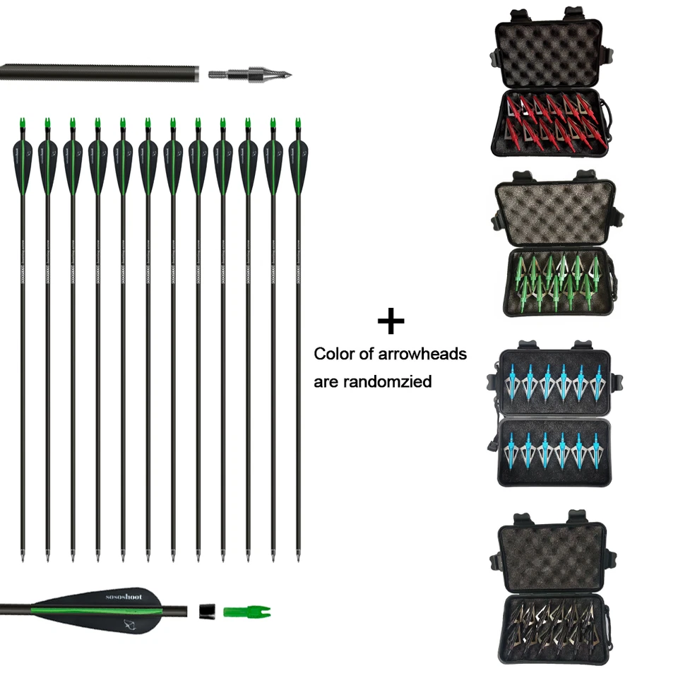 6/12pc 28 Inch Archery RecurveBow Fiberglass Arrow Hunting Arrow Hunting - Image 1 of 4