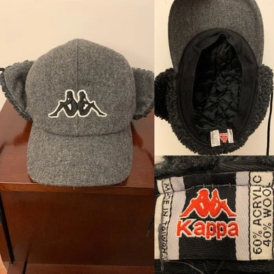 Шерстяная зимняя винтажная шапка каппа с ушным клапаном сделано в Тайване для взрослых - Изображение 1 из 4